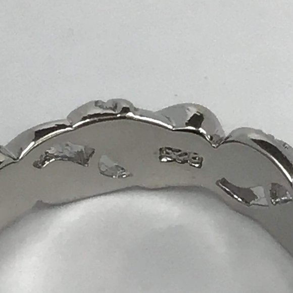 NEW 925 Sterling Silver Flower Leaves Ring Sz 8 & 9 - Picture 4 of 8